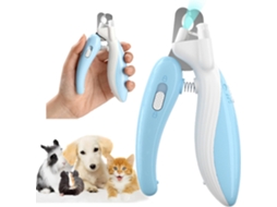 Cortador de unhas para animais de estimação com luz LED e lixa de unhas – uma ferramenta de higiene doméstica para cães e gatos.