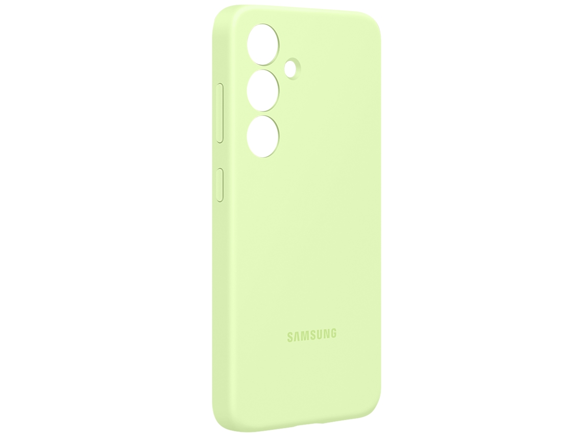 Samsung Capa Por Samsung Galaxy S24 Capa De Silicone Original Toque Suave Verde Limão