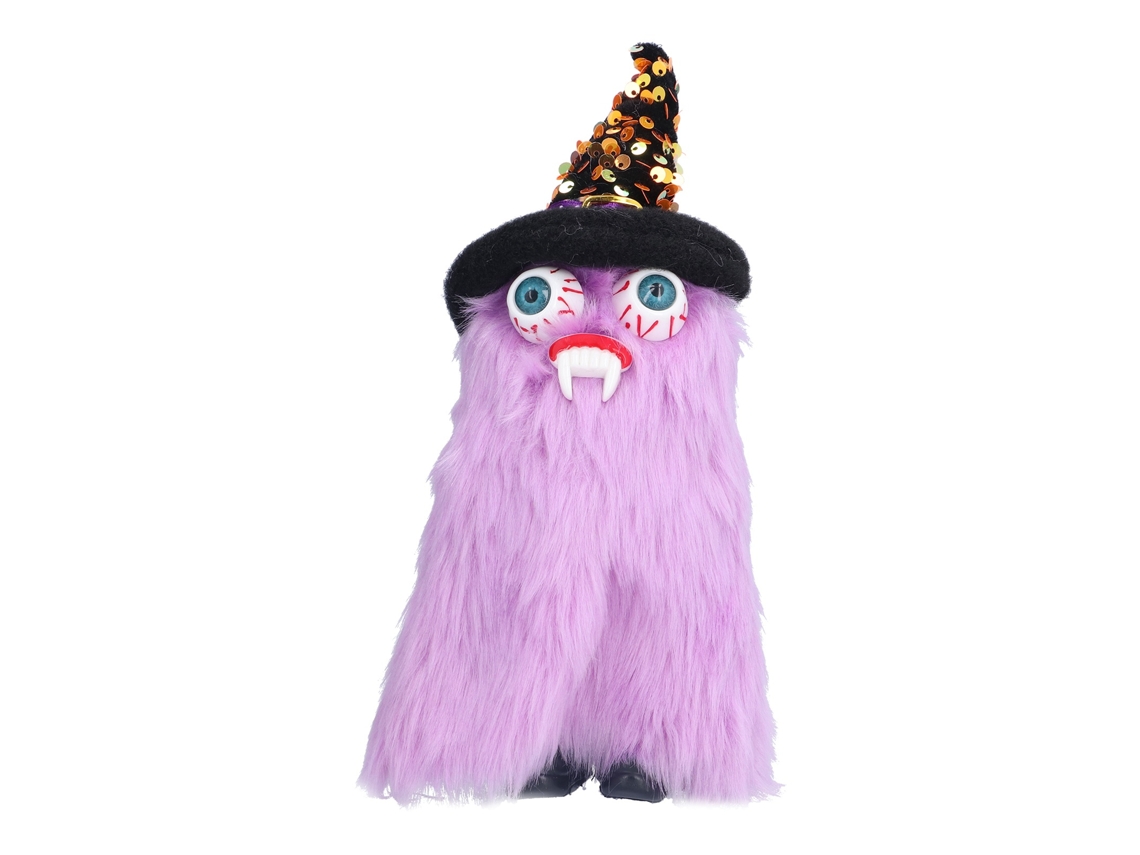 Gnome Pelúcia Halloween com Chapéu de Bruxa 24cm S/MARCA