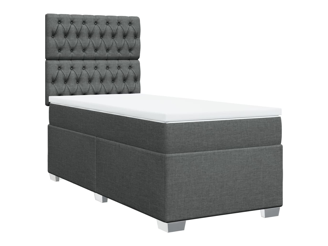 Box Spring Bed, Box Spring Beds Vidaxl Cinzeto Tecido (90 X 200 Cm)