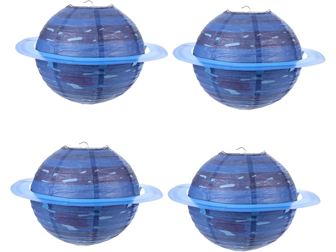 Conjunto De 4 Lanternas Planetárias Para Decoração De Aniversários Com Tema Espacial, Ideais Para Pe Gokoco