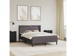 Vidaxl Estrutura De Cama Com Colchão Cinzento 120 X 190 Cm
