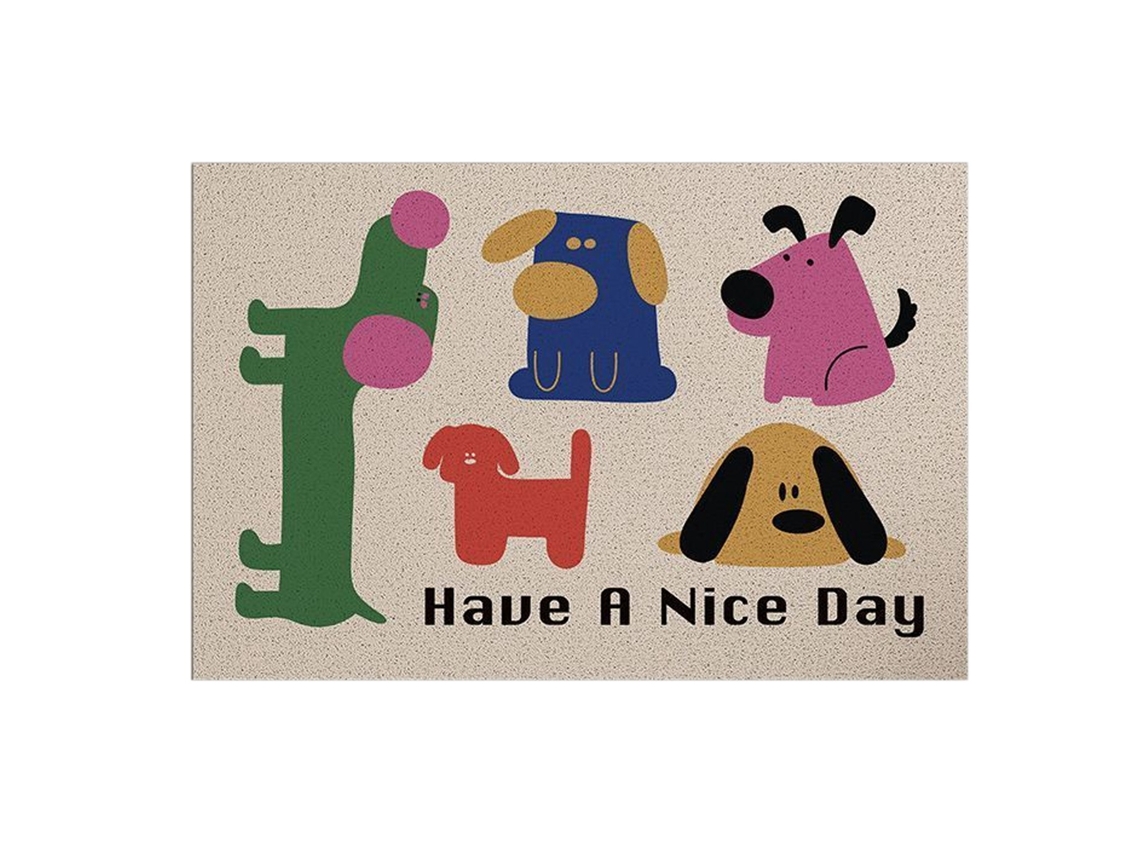Tapete Antiderrapante Para Entrada Com Padrão Bonito Resistente À Sujeira 60x90cm Interior Exterior