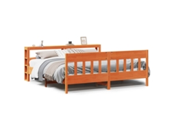 Cama Sem Colchão 180x200 Cm Pinho Maciço Castanho mel MAISON EXCLUSIVE