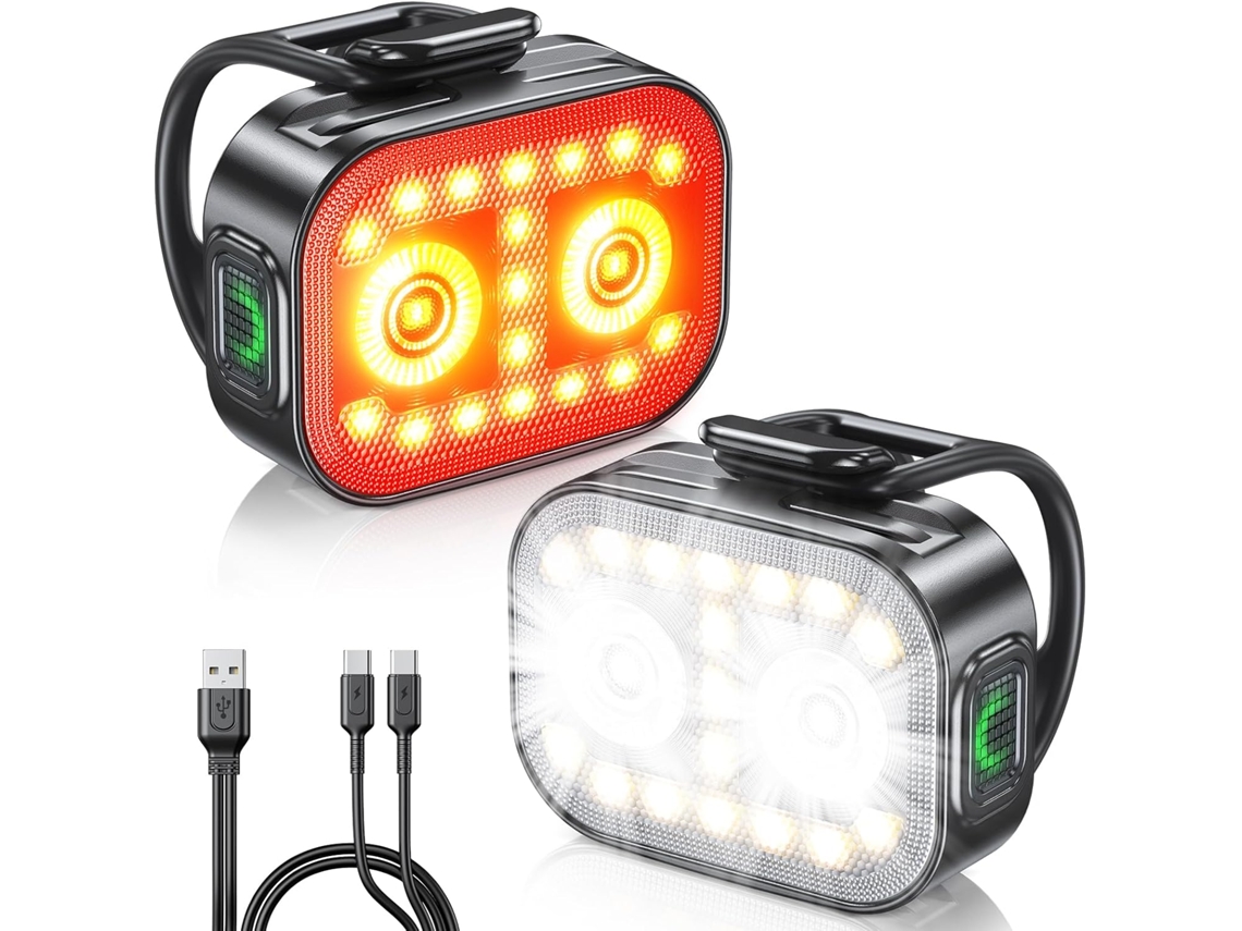 Conjunto De Luzes Para Bicicleta, Ultrafinas E Recarregáveis,