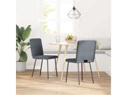Vidaxl Cadeiras De Jantar 2 Pcs Veludo Cinzento-escuro