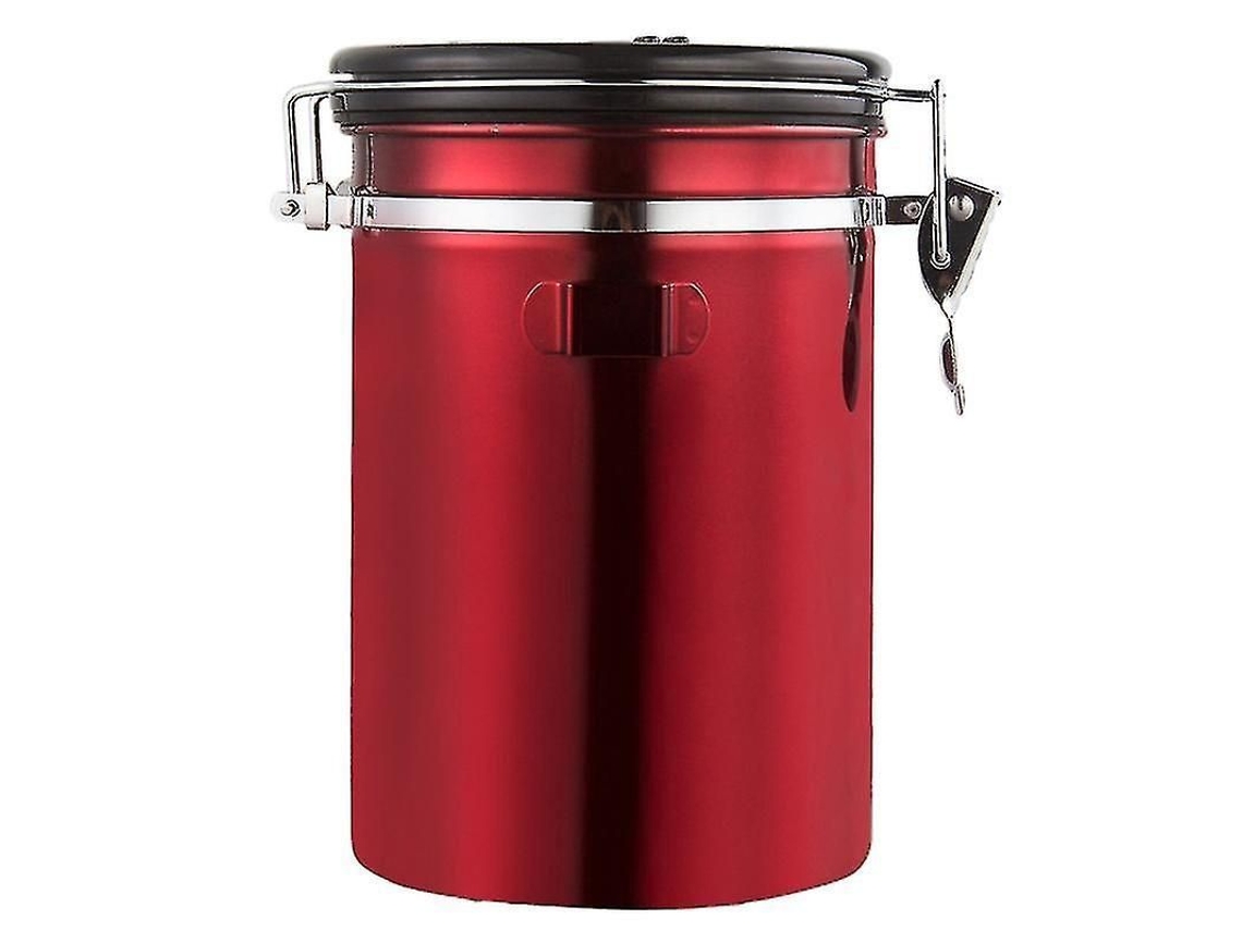 Frasco Hermético De Acero Inoxidable Para Café, Azúcar Y Té Com Registro De Data E Colher De Armazenamento Seco Portátil