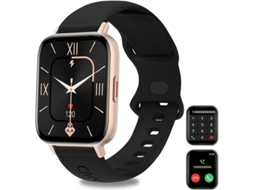 Smartwatch Com Chamada Bluetooth, Ip67 À Prova Dágua De 1.69 Polegadas Para Android Ios Preto Bestvite