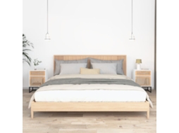 Vidaxl Mesas Cabeceira 2 Pcs 40x30x55,5 Cm Deriv. Madeira/ferro Branco
