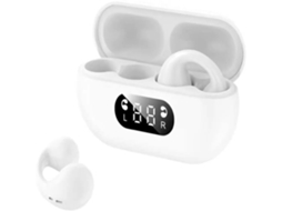 Fones De Ouvido Compactos De Condução Óssea Sem Fio Bluetooth 5.3 De Tipo Aberto (branco)