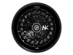 Roda Black Hole Nokaic 110mm para Scooter Trotinete Freestyle, borracha preta e núcleo, design de buraco negro de núcleo de disco