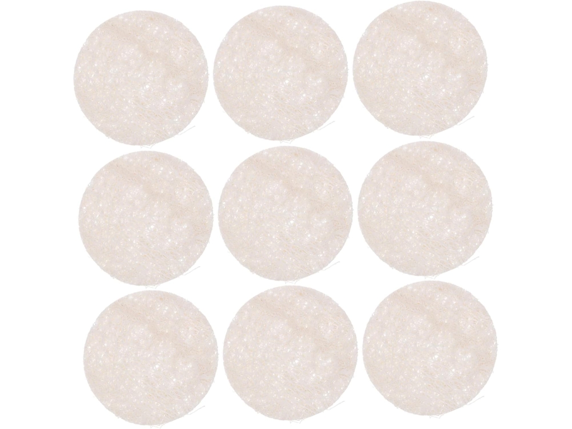 Conjunto De 18-discos Esfoliantes Bucha Natural Para Limpeza E Esfoliação Facial Removedores Maquiagem Pequenos