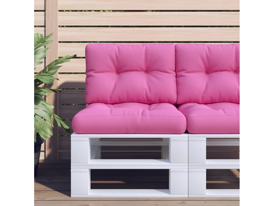 Almofadões para Paletes 2 Pcs Tecido Rosa HARLANV1