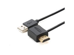 Conector HDMI macho para mulheres + cabo extensor USB 2.0 para transporte