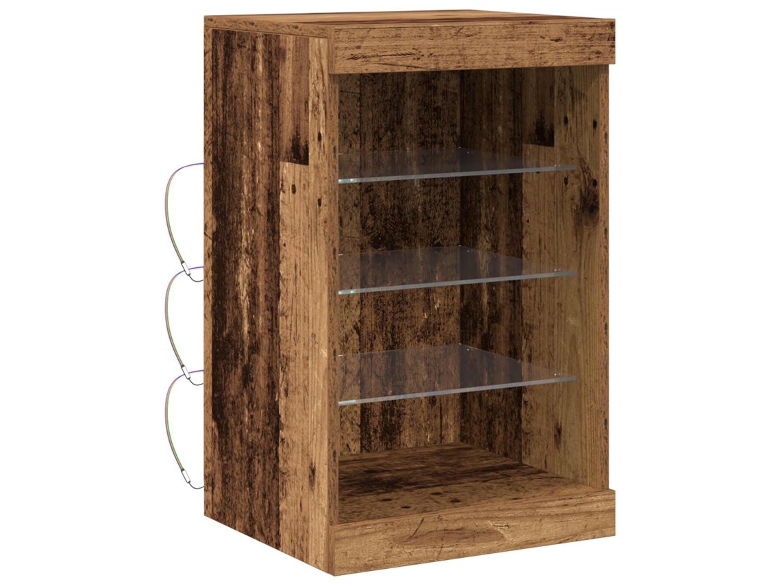 Aparador Led de Madeira Antiga com MAISON EXCLUSIVE 41x37x67 cm