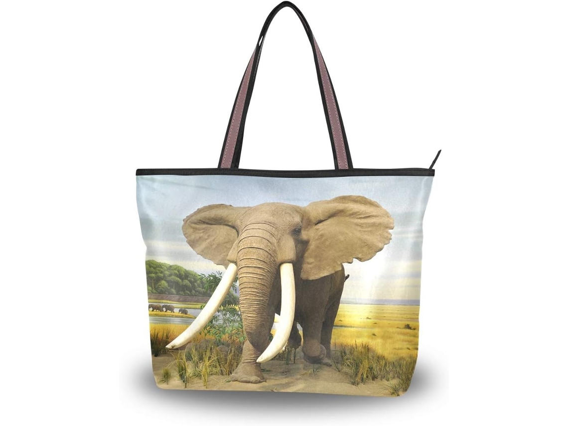 Bolsa de Ombro Feminina com Zíper Multicolorido (40x29.9 cm)