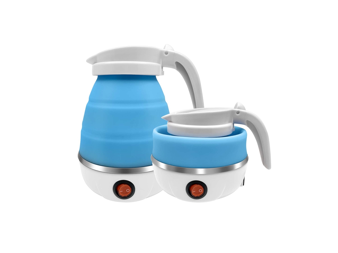 Chaleira Elétrica Portátil Dobrável 0,6l DELCOND em Silicone Grau Alimentar