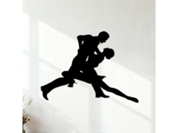 Adesivos Lettering Sport Dance Casal Tango Romance Love 68x93cm Autoadesivo Preto
