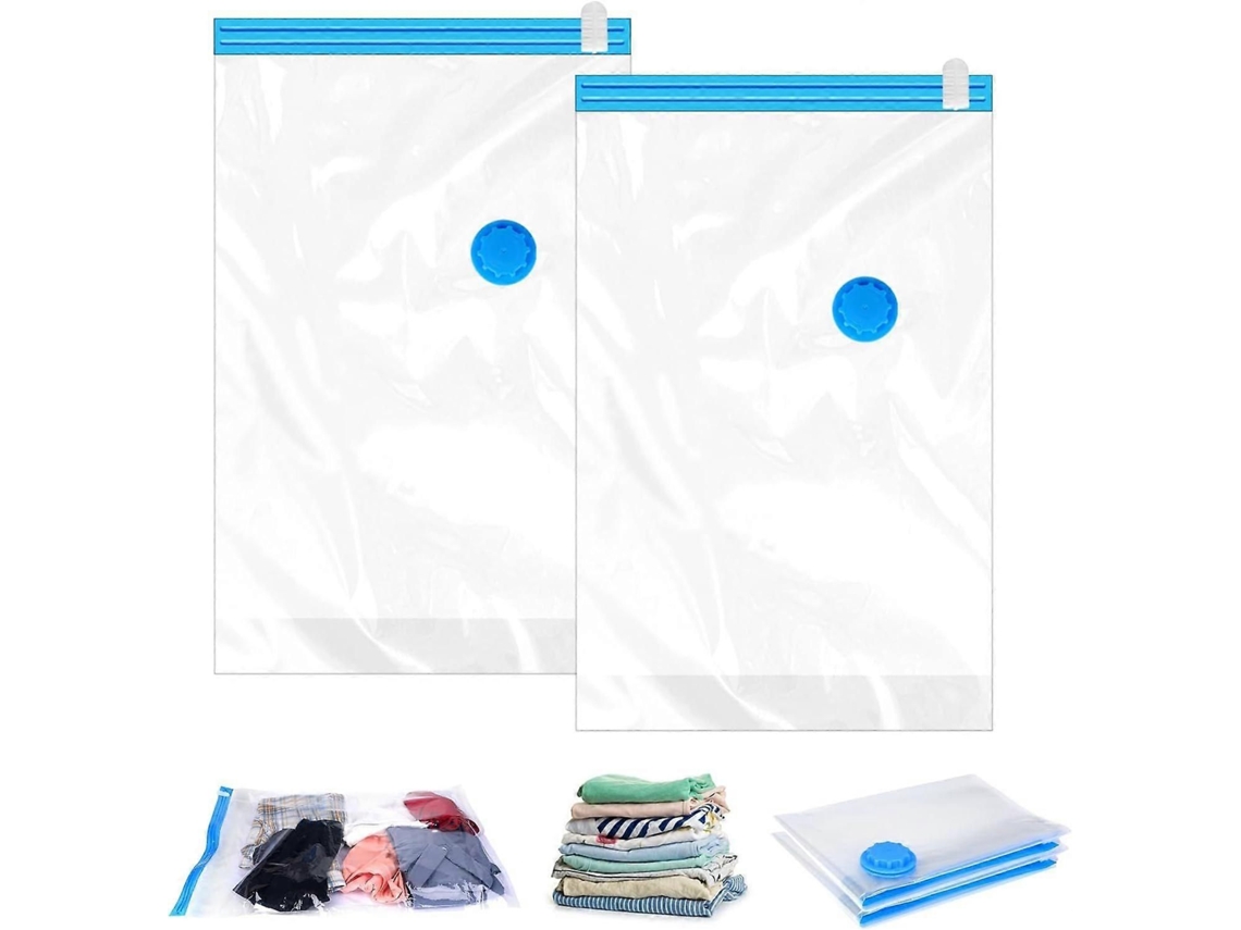Pacote Com 2 Sacos A Vácuo Para Roupas, 40x60cm, Essenciais Viagem, De Compressão Seladora, Cubos Vác Uo Economizar Espaço, Armazenamento