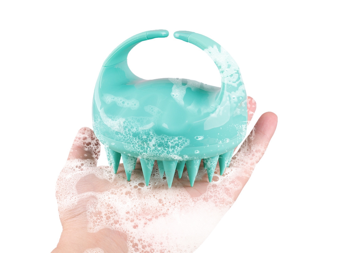 Pacote De Escova De Silicone Para Massagem No Couro Cabeludo, Ferramenta Para Lavar O Cabelo - Verde SUNNY SPACES