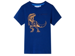 T-shirt Para Criança Com Mangas Curtas Azul-escuro 104