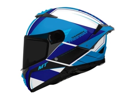 Capacete de motocicleta Mt Thunder 4 Sv Freeway Helmet Azul/Branco S Azul/Branco S