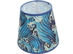 Capa de Mesa Decorativa em Tecido com Estampa de Ondas do Mar para Abajur. SFUSHOS
