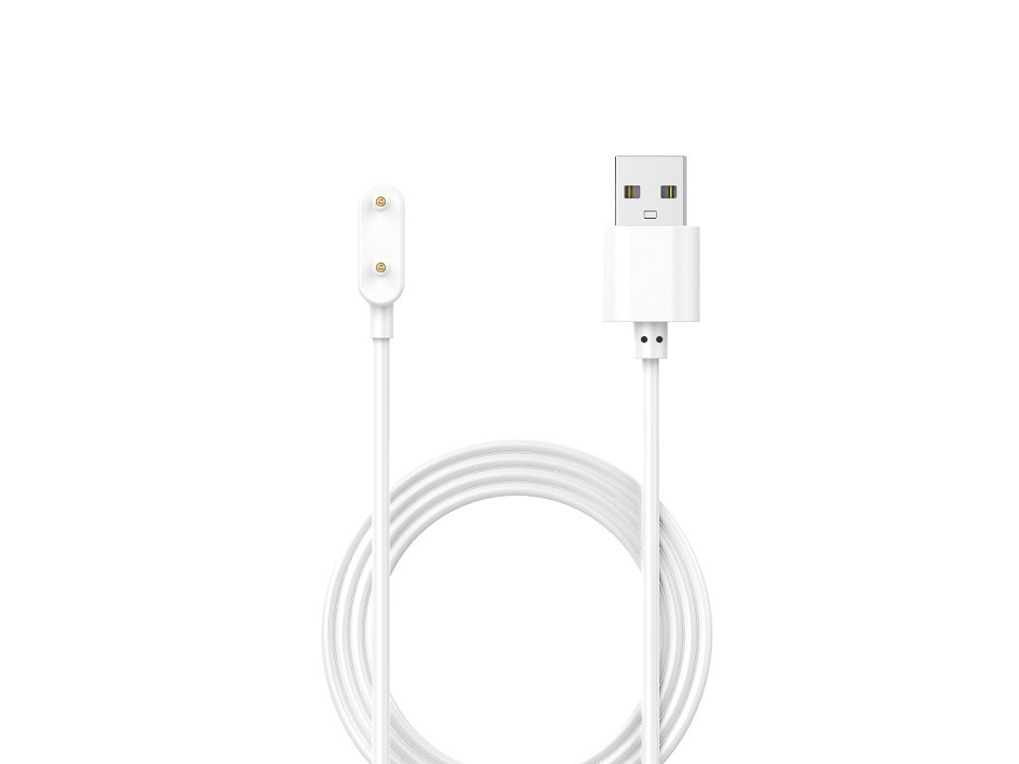 Cabo Carregador Magnético Usb-a Branco, Compatível Smartwatch Com Segurança