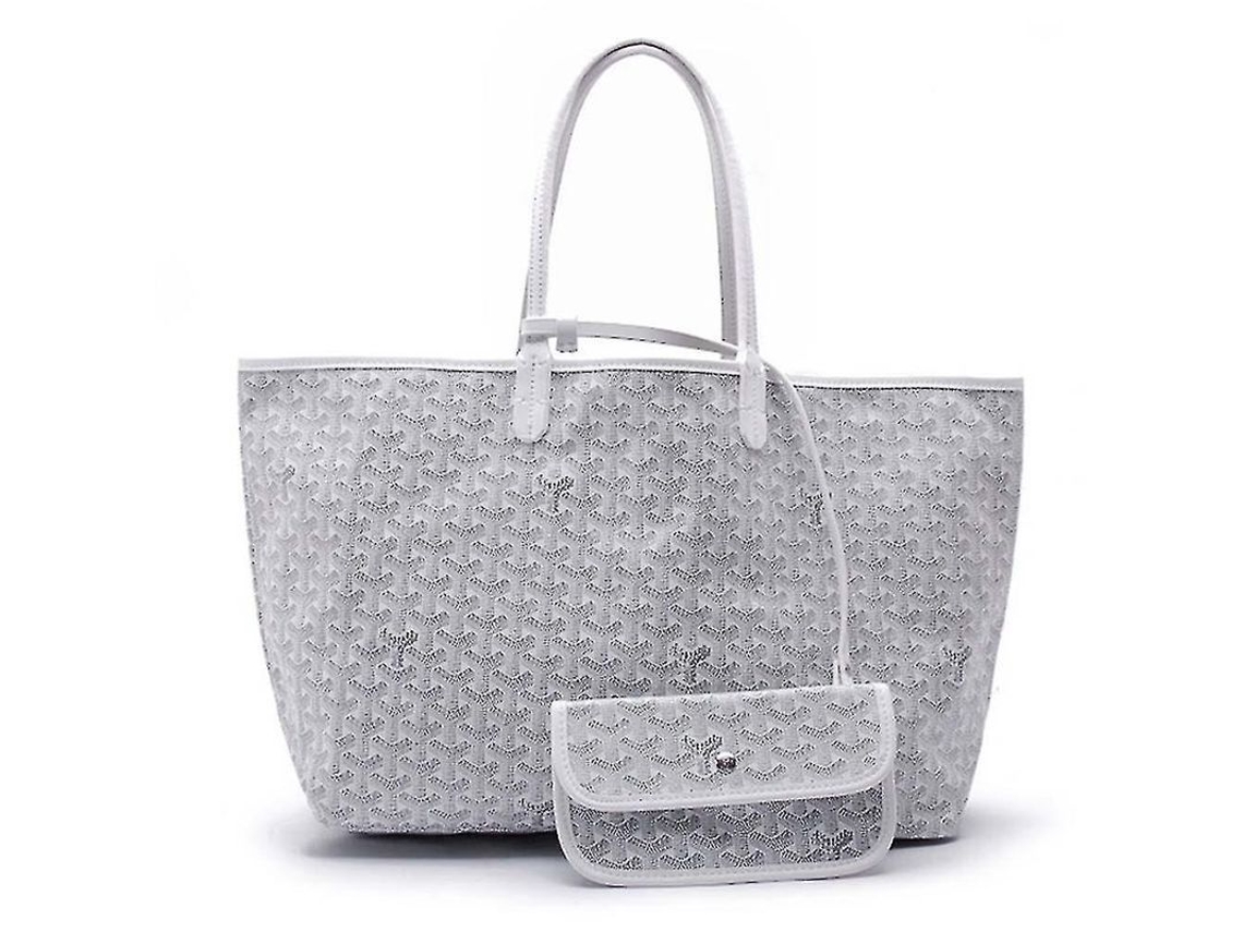 Bolsa Tote De Couro Pu Para Mulher Portátil De Grande Capacidade Impermeável Bolsa De Ombro Para Praia Blanco