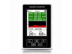 Detector de Radiação Nuclear Dosímetro Geiger Counter Com Temperatura E Umidade Branco