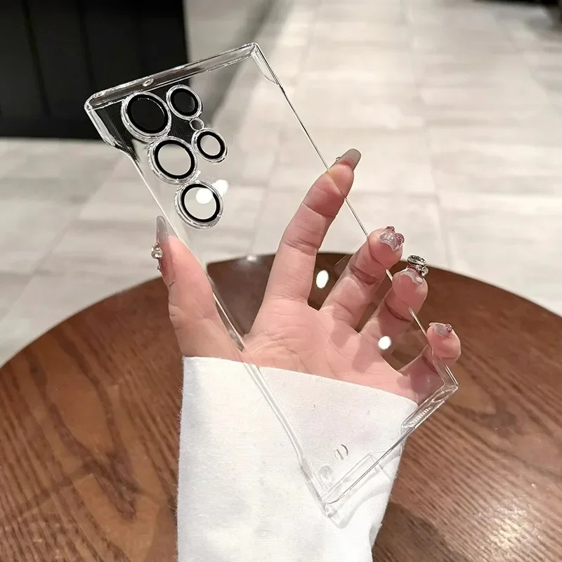 Capa Para Celular Sem Moldura, Eletroplaqueada (s24 Transparente), Ultrafina E Transparente.