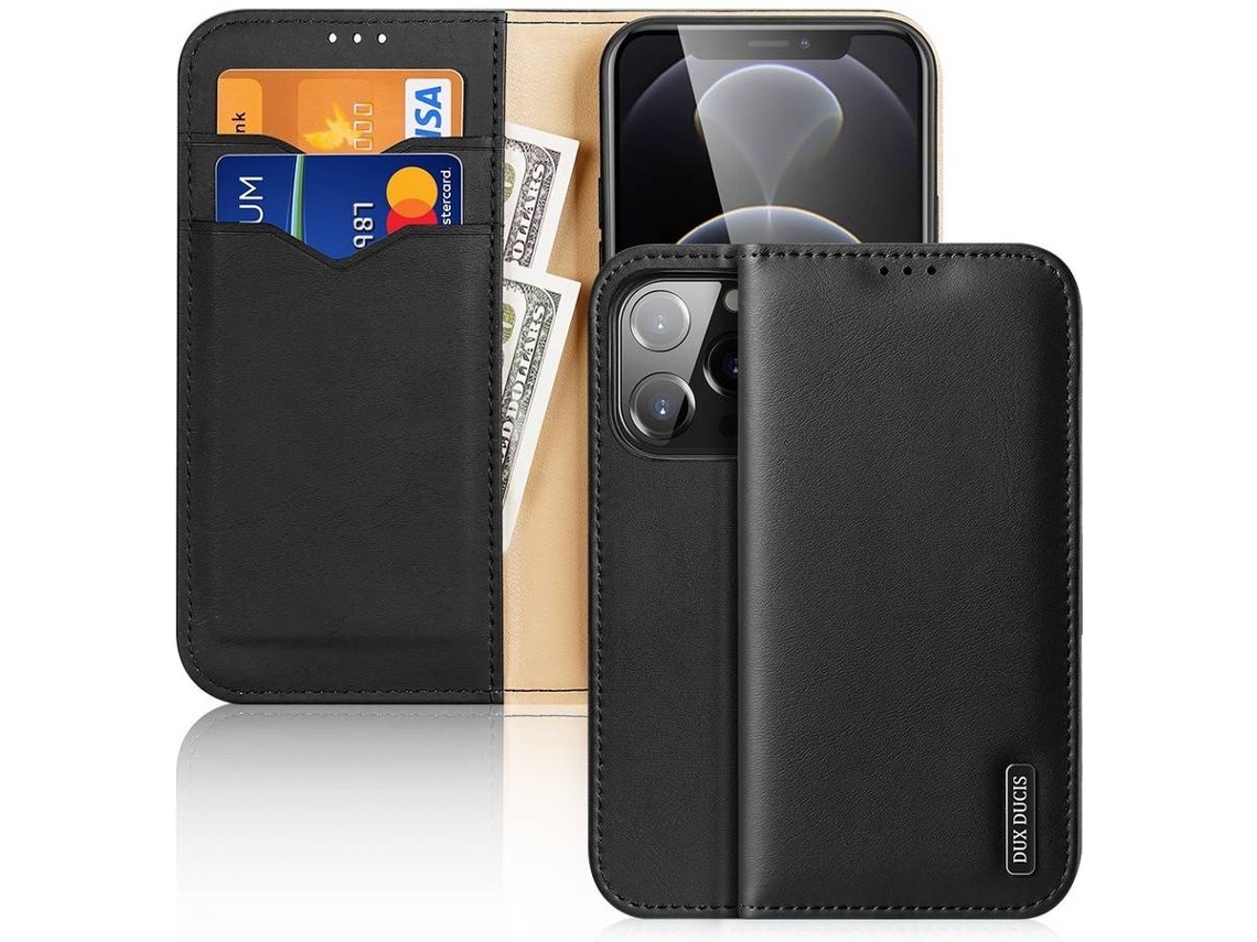 Capa Apple iPhone 13 Pro DUX DUCIS Leather Preto