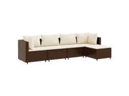 Garden Lounge Set, Garden Lounge Sets Vidaxl Marrom Rattan / Vime (n/a)