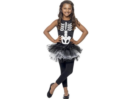 Fato de Menina  Esqueleto Tutu (Tam: 10 a 12 Anos)
