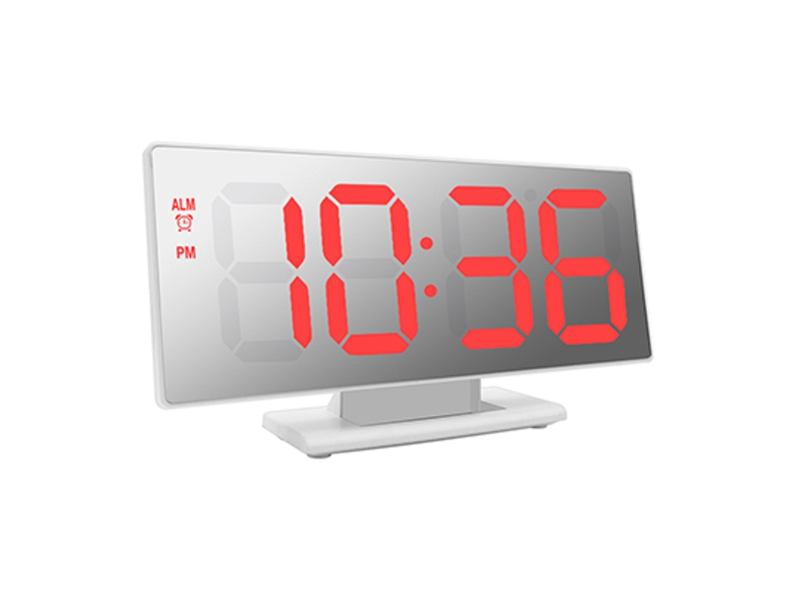 Relógio eletrônico de mesa multifuncional Brilvibera com visor de temperatura e função soneca.