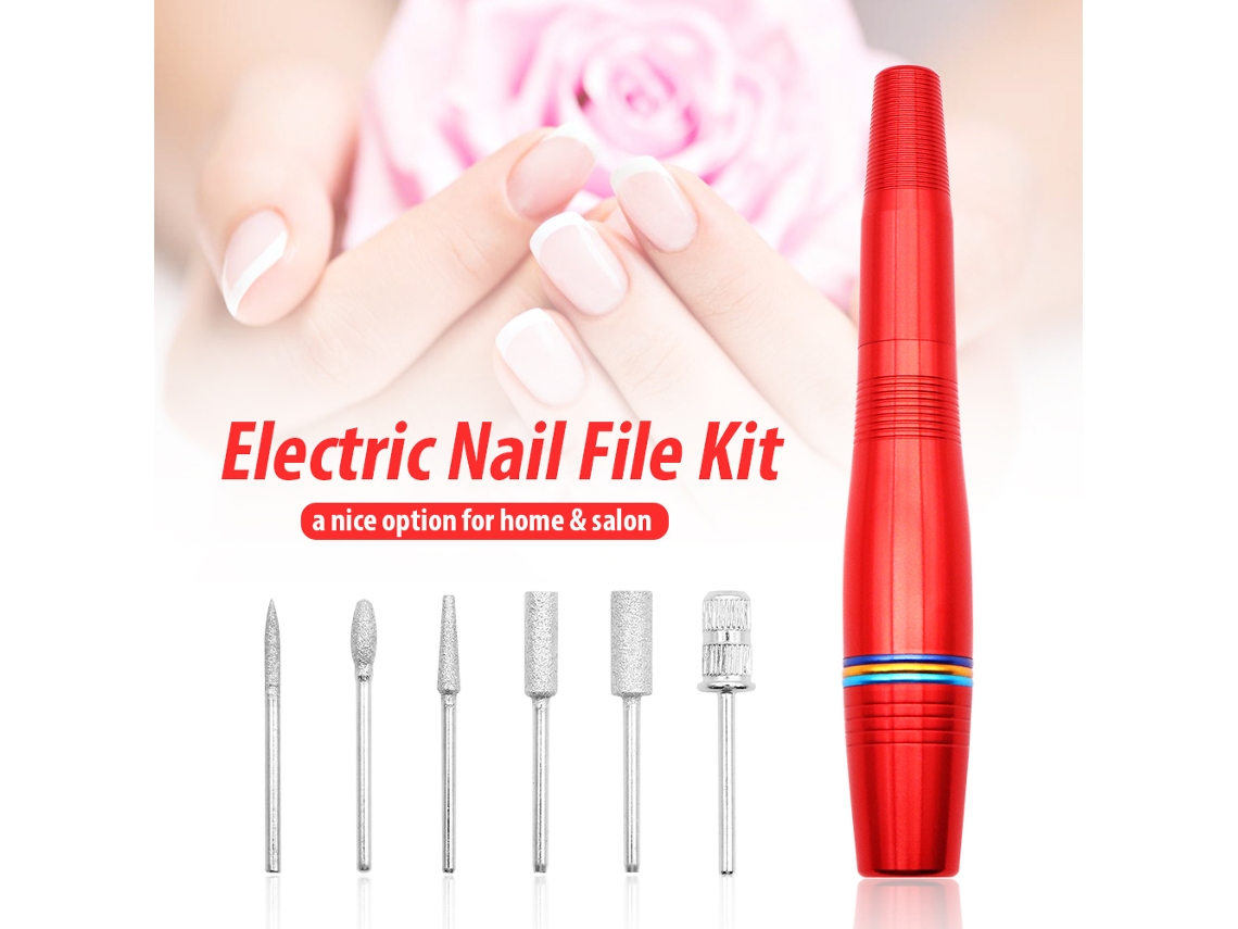 Kit De Lixadeira Elétrica Para Unhas Com Bicos E Acessórios Usb Para Manicure Polimento Remoção De Gel E Acrílico