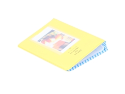 Estojo para fotos de 64 bolsos, mini álbum de fotos em PVC para Fujifilm Instax Mini 9, amarelo toranja LAXISCREED