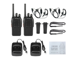 Walkie-talkie Pc 88 E Versão Atualizada, Alarme Piscante, Tot, Vox, Com Fones De Ouvido Originais Estação Carregamento Usb-aquaforge