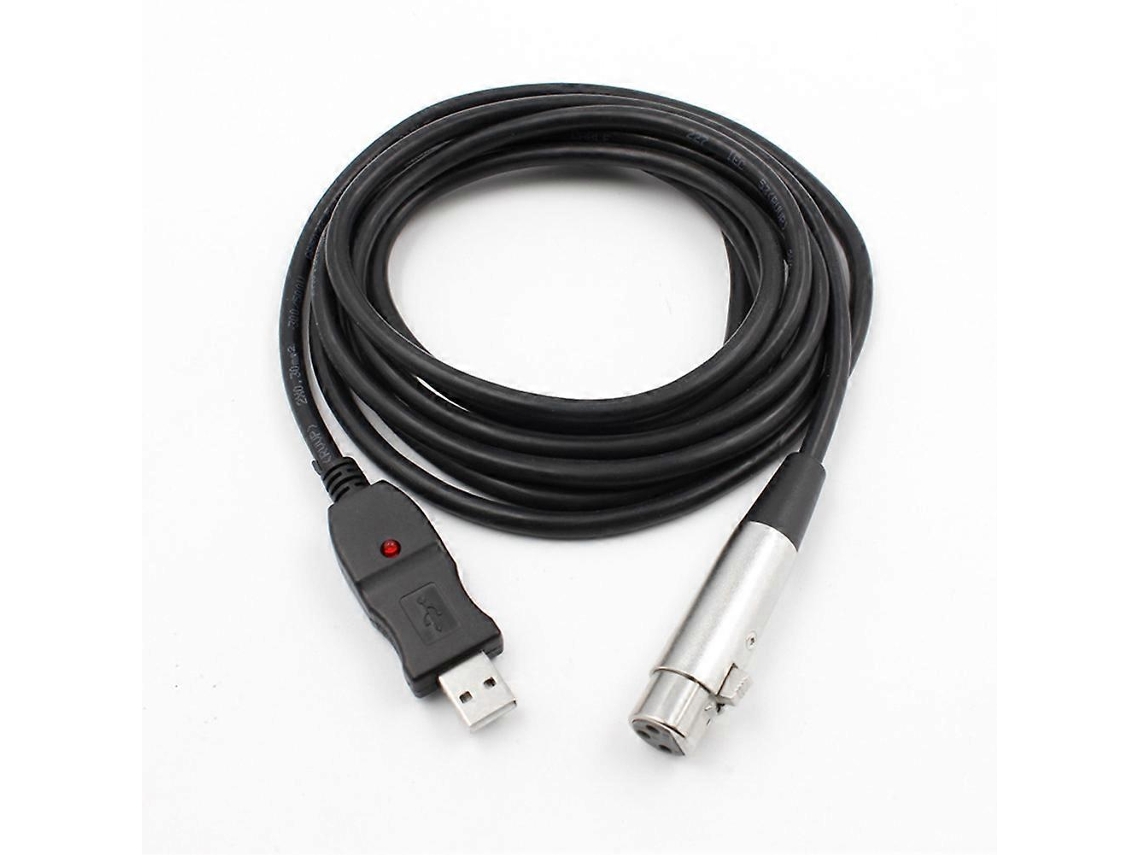 Cabo de conexão de microfone USB macho para XLR fêmea New Br Slowmoose