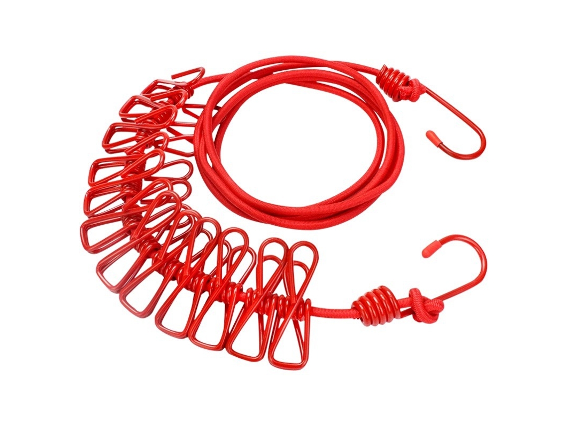 Varal Portátil para Roupas, Ideal para Pendurar Cobertores e Outras Roupas Ao Ar Livre, Vermelho BRILVIBERA