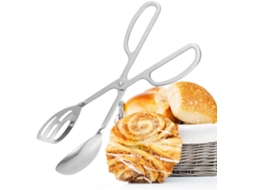 Pinça Para Churrasco Em Aço Inoxidável 304, Resistente Ao Calor, Design Ergonômico, Cor Prata, Ideal Para Cozinha