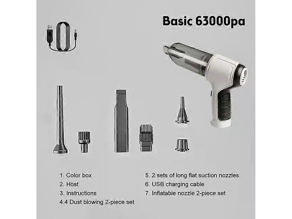 Aspirador De Pó Sem Fio Portátil Para Carro, 120 W, Soprador, Sem Fio, Para Uso Doméstico, Mini Aspirador De Pó Para Carro E Uso Slowmoose