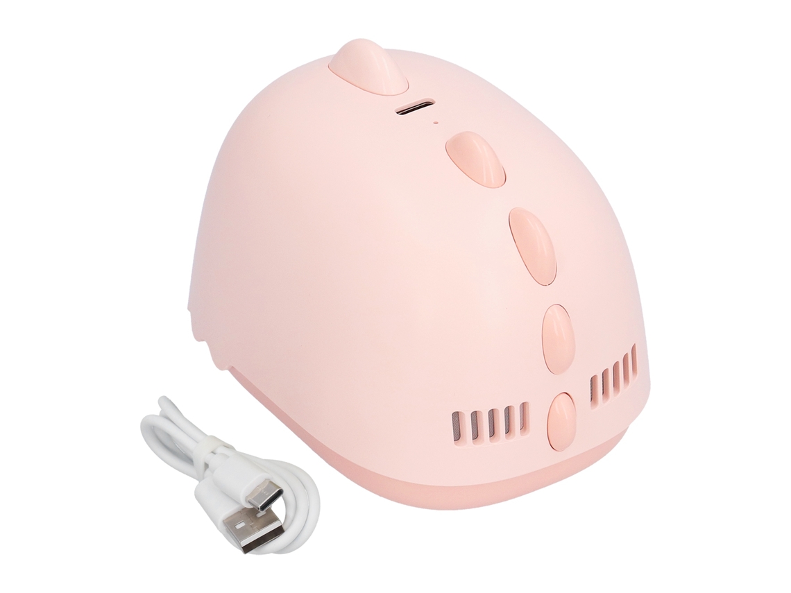 Aspiradora Mini Escritório Potência Forte 2 Níveis Carga Rápida Portátil Rosa