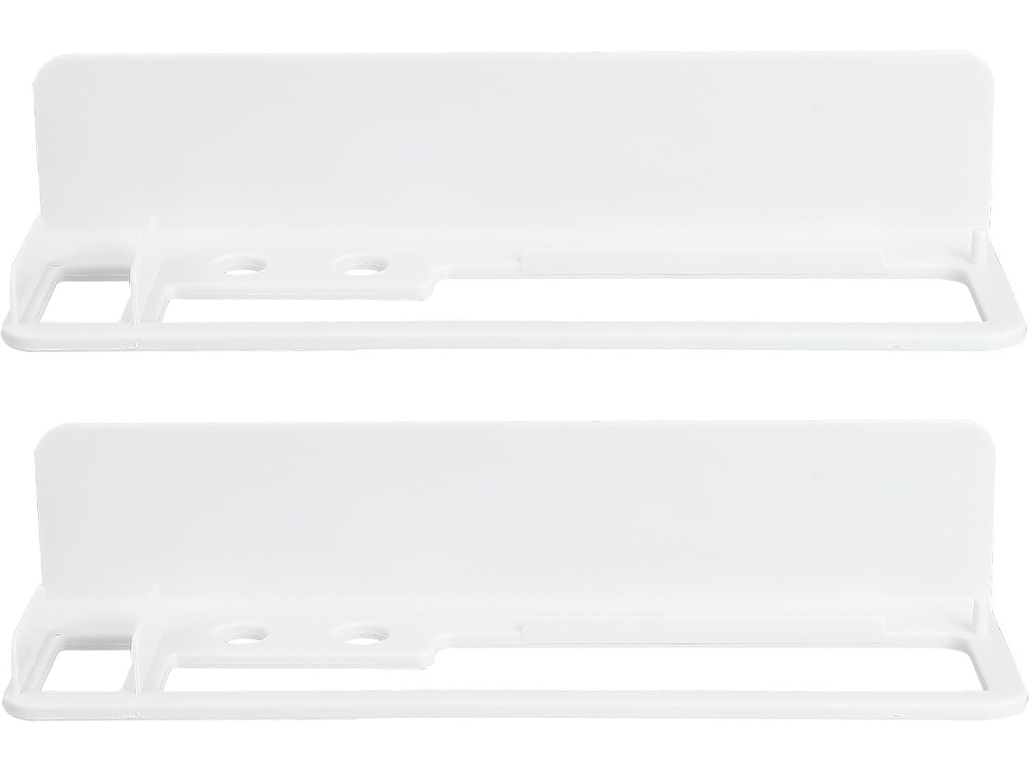 Artibetter Conjunto De 2-suportes Parede Para Toalhas, Prateleira De Armazenamento, Abs, Branco, Design Com Drenagem
