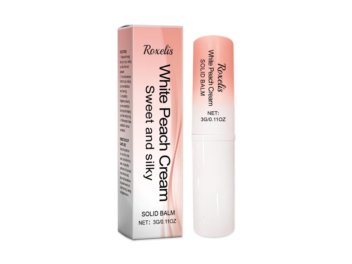 Bálsamo Sólido Perfume Aromático Pêssego Branco