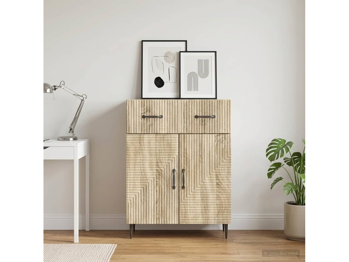 Vidaxl Buffet Carvalho Sonoma 66 X 34,5 X 89,5 Cm Derivados De Madeira