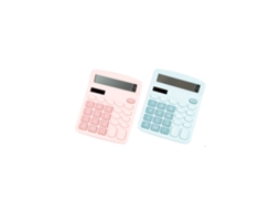 Calculadora com dupla alimentação (solar e bateria), ideal para uso doméstico, não para uso em mesa e recomendada para estudantes.