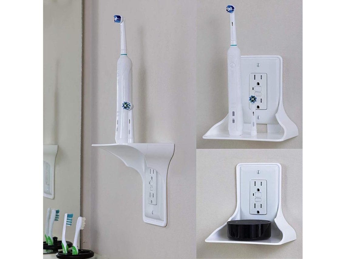 Organizador De Parede Vertical Duplo Decorativo Para Banheiro Com Tomadas, Multiuso E Resistente, Ideal Para Caixas De