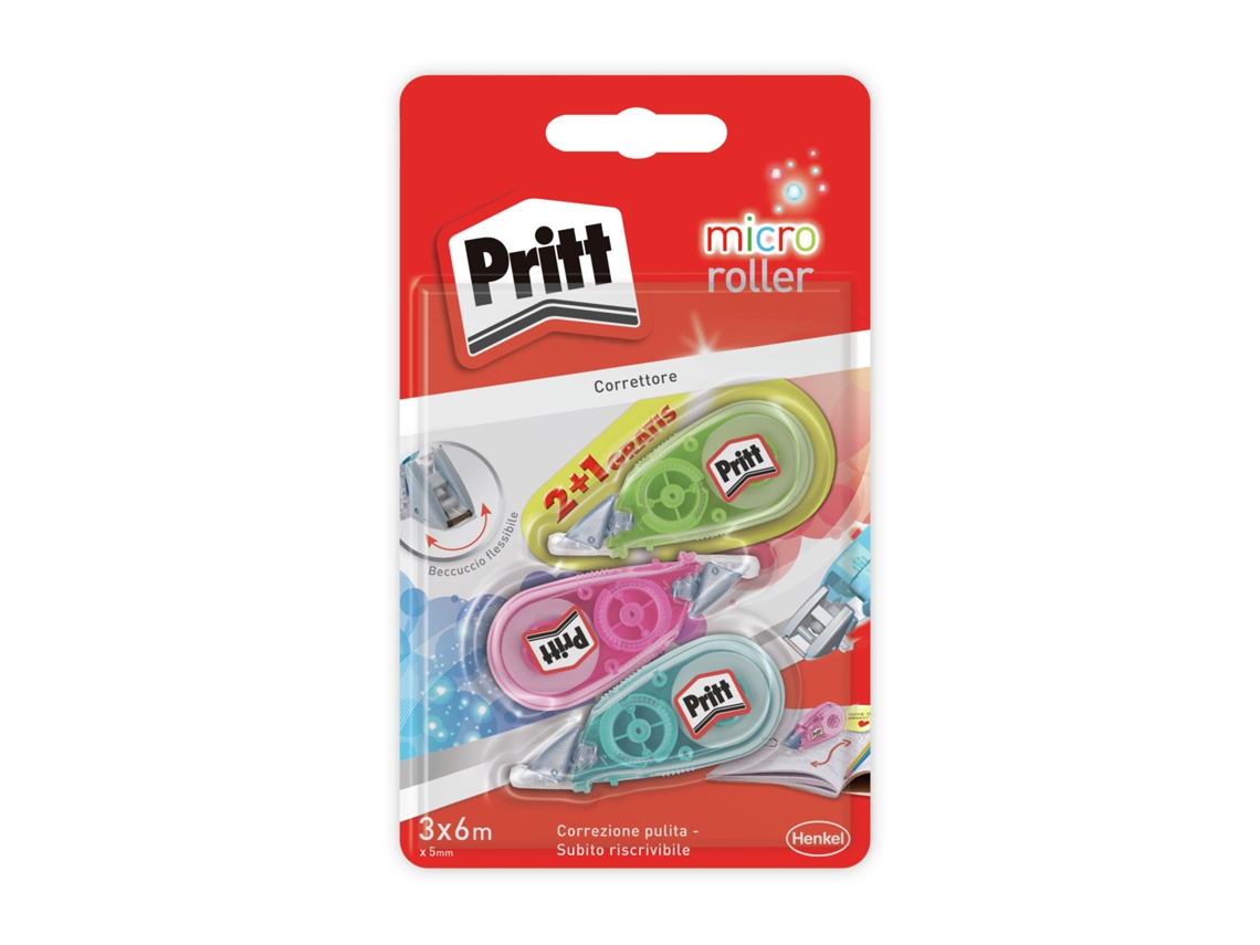 Pritt 4015000416160 filme/fita corretiva 6 m Multicolor 3 unidade(s)