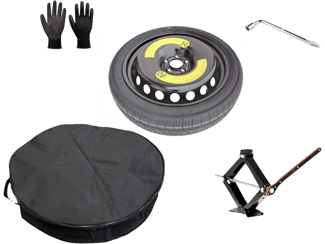 Roda De Reposição 17 Polegadas 125/80r17 Para Ebro S400 Com Macaco, Luvas, Chave E Bolsa